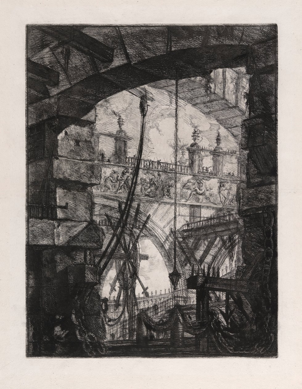 Grand Piazza, levy 4 alkaen Carceri d tekijältä Giovanni Battista Piranesi