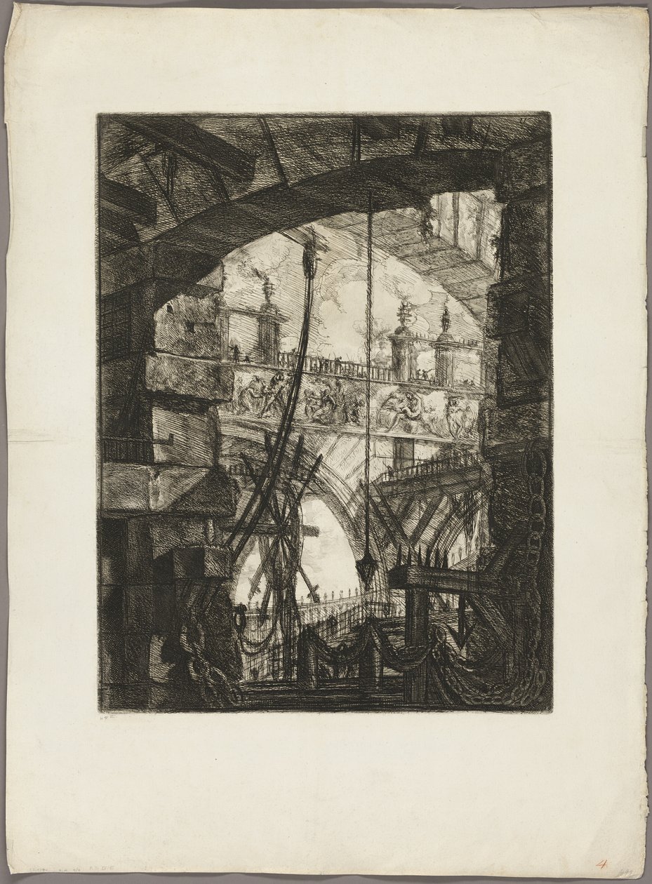 Grand Piazza, levy 4 Imaginary Prisonsista tekijältä Giovanni Battista Piranesi