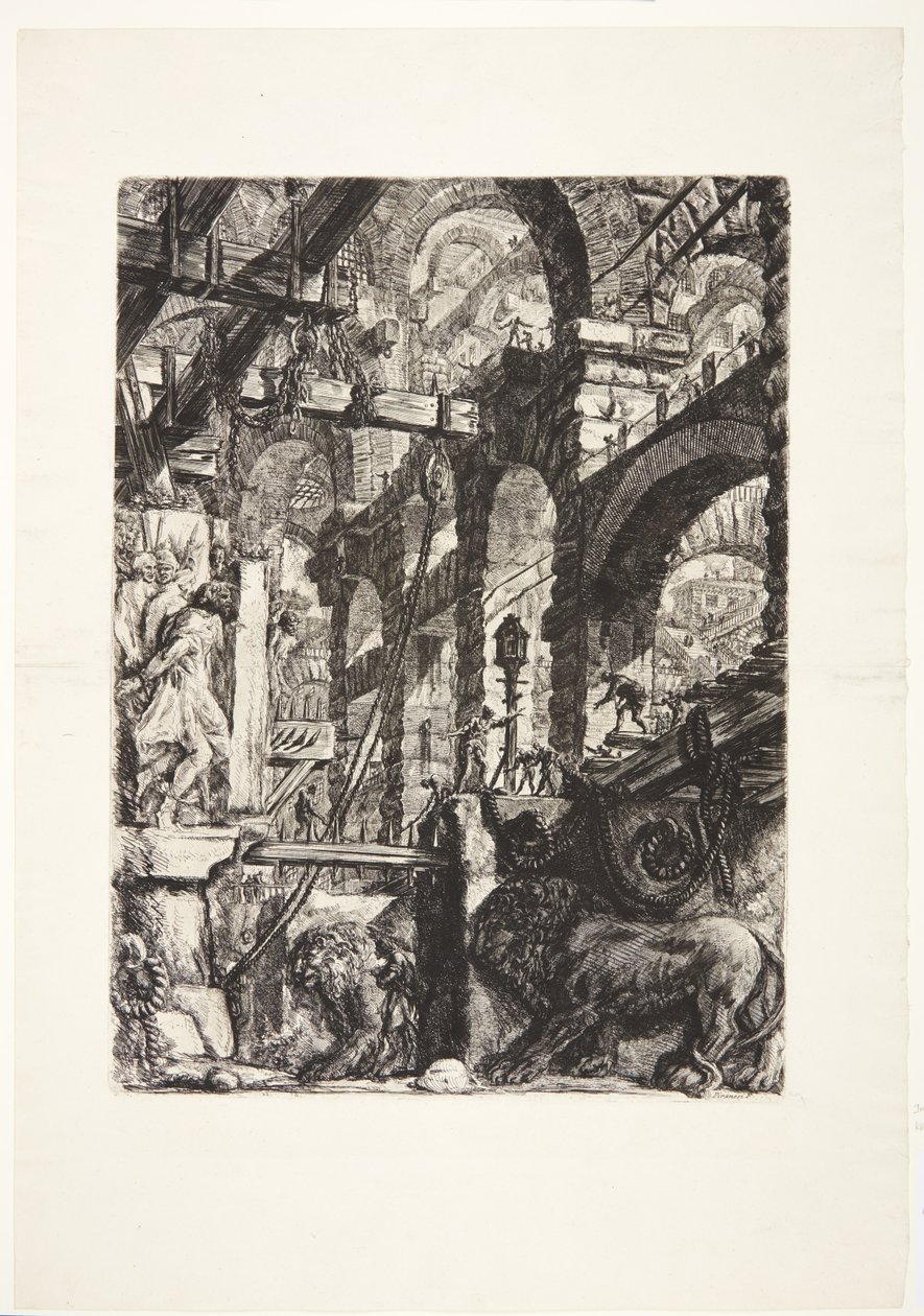 Lion-bas-reliefit tekijältä Giovanni Battista Piranesi