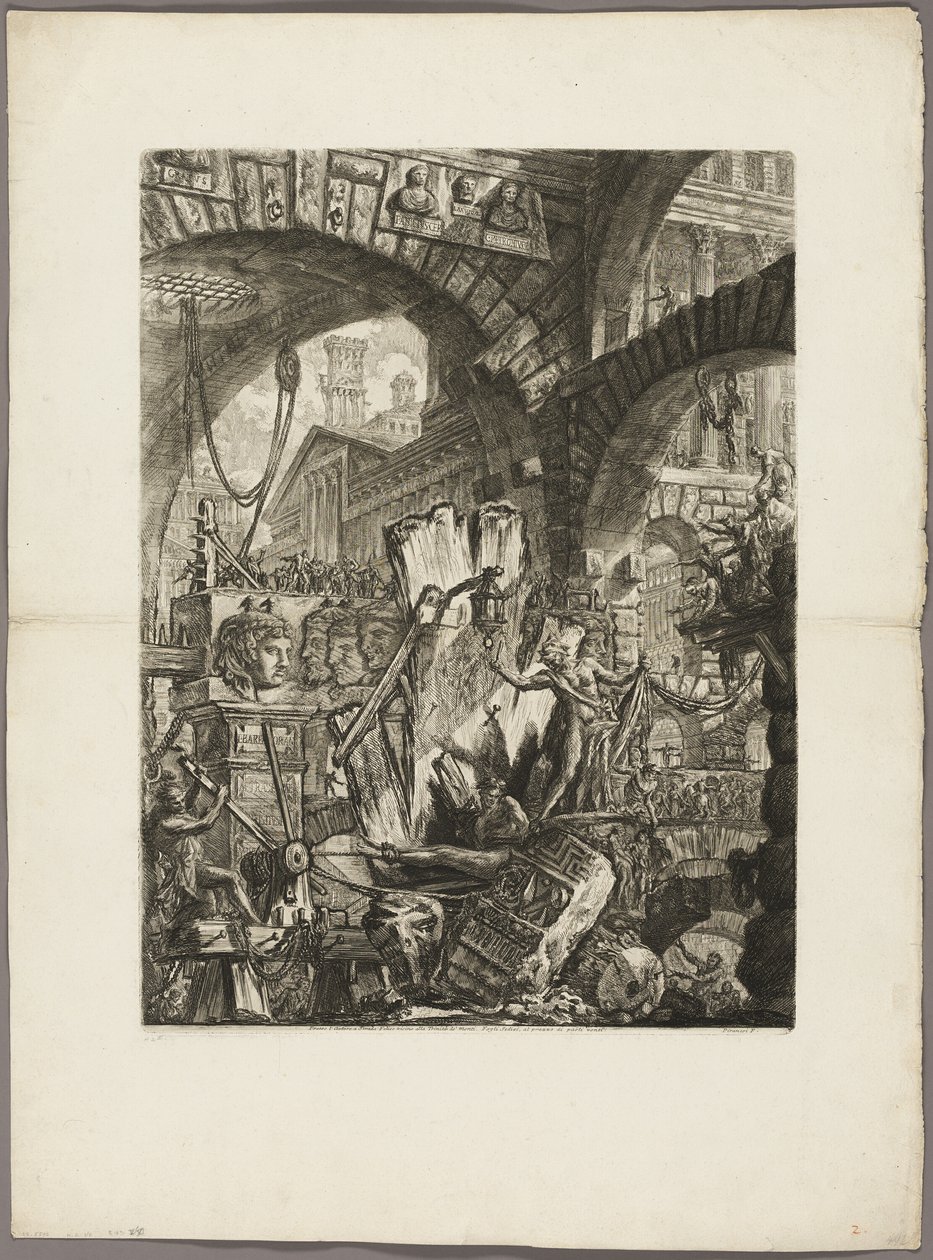 Man on the Rack, levy 2 Imaginary Prisonsista tekijältä Giovanni Battista Piranesi