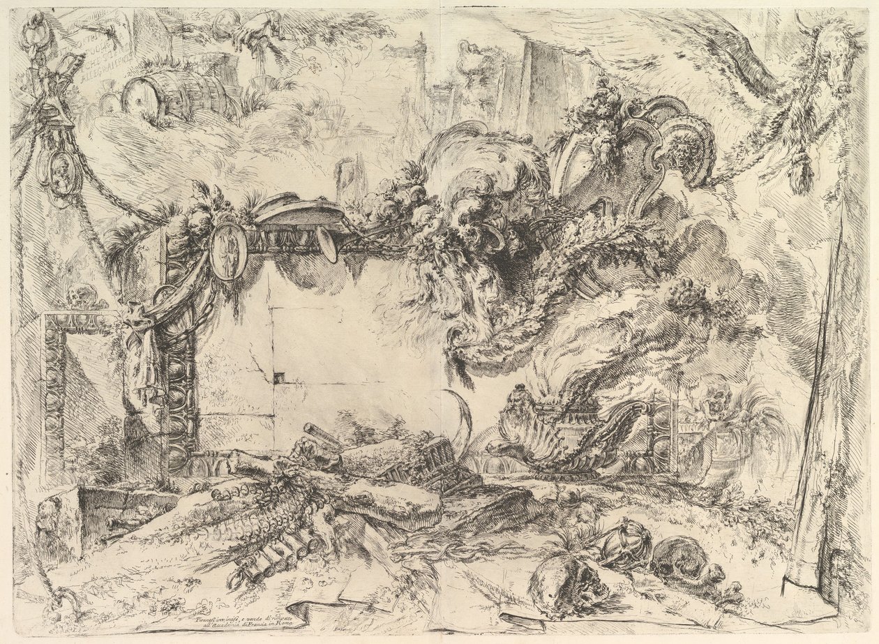 Monumentaalinen tabletti, Grotteschi Grotesques, n. 1748. tekijältä Giovanni Battista Piranesi