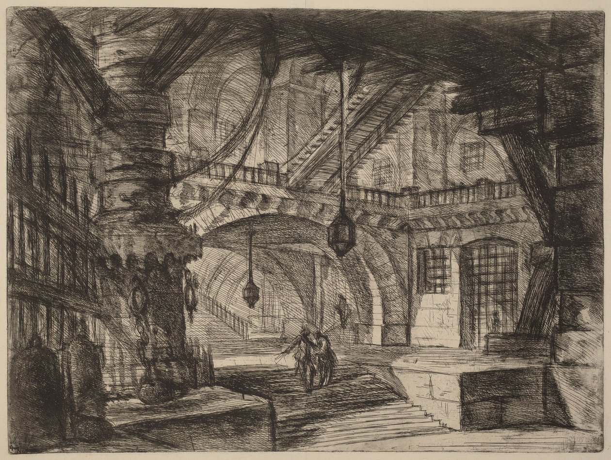 Ketjuilla varustettu laituri tekijältä Giovanni Battista Piranesi