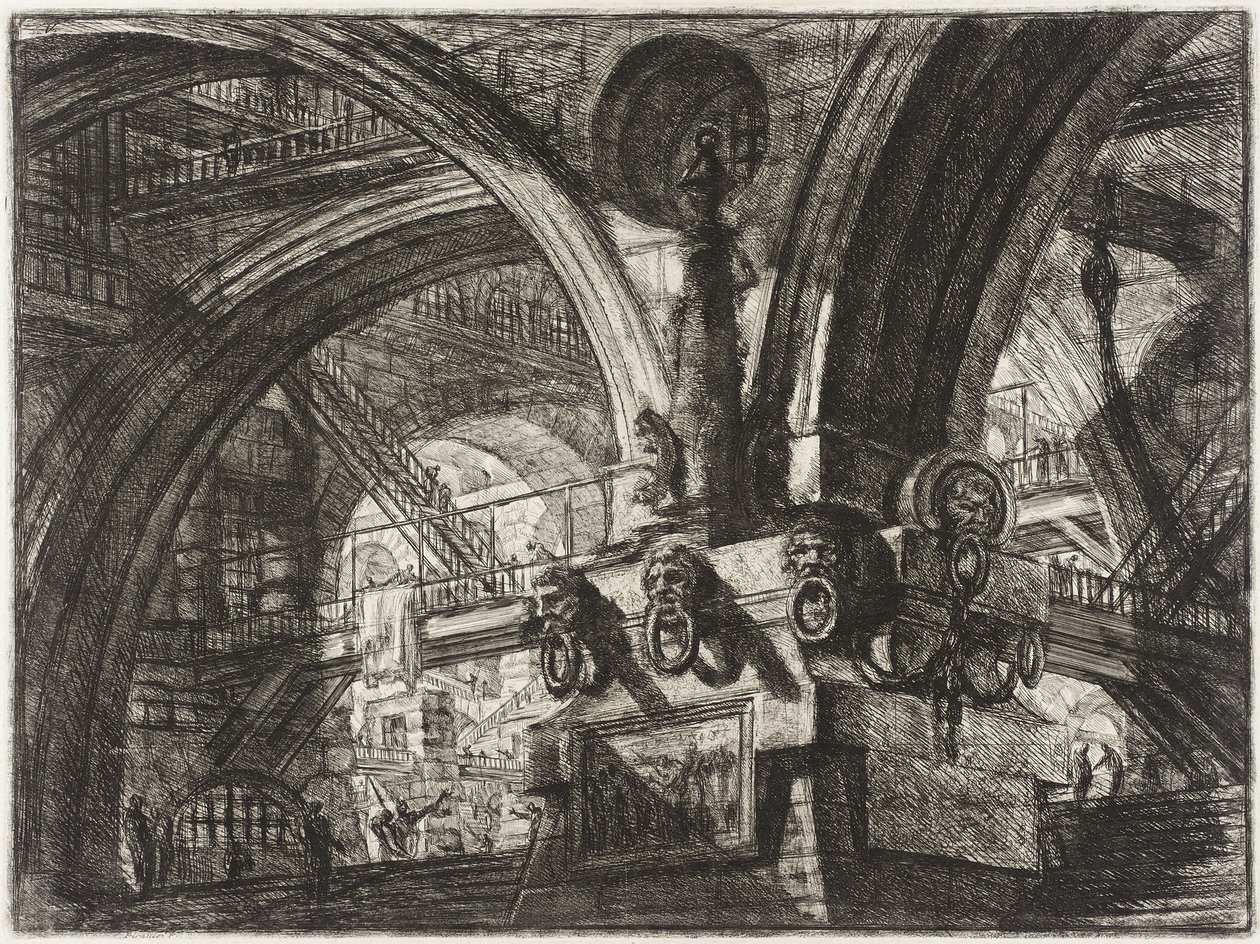 Lampulla varustettu laituri tekijältä Giovanni Battista Piranesi