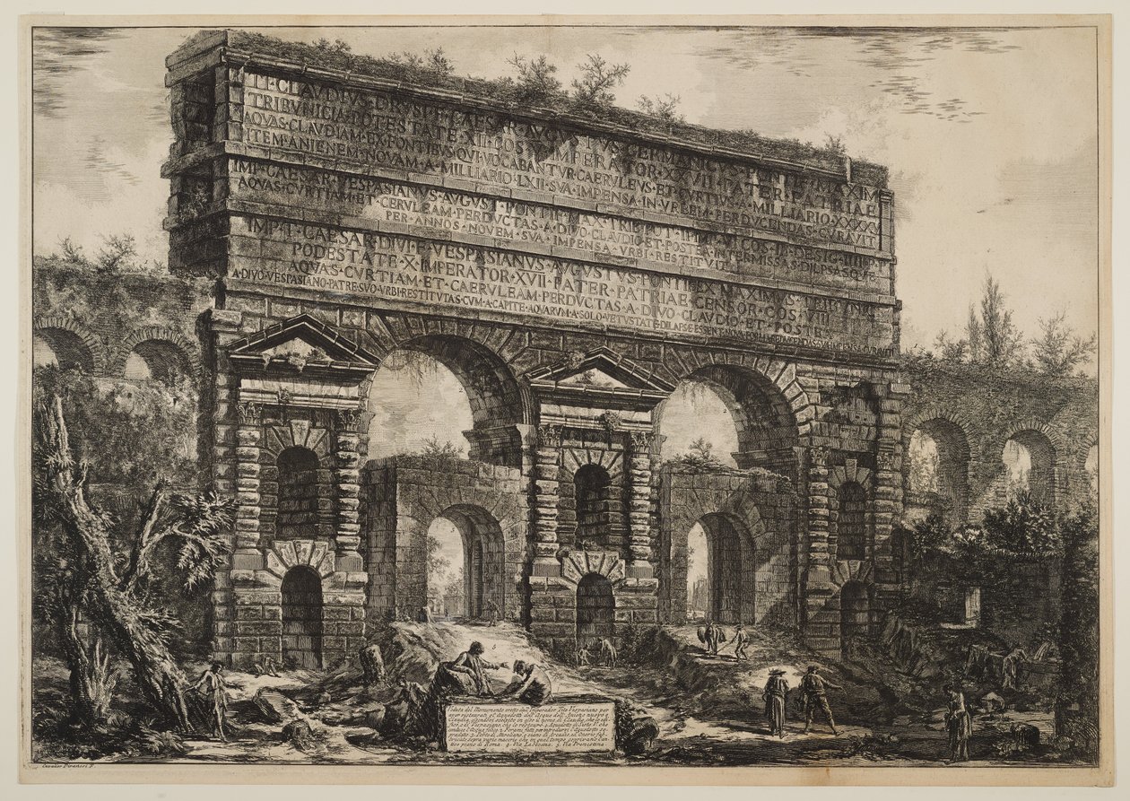 Porta Maggiore, alun perin Aqua Claudian ja Anio Novuksen holvikaari tekijältä Giovanni Battista Piranesi