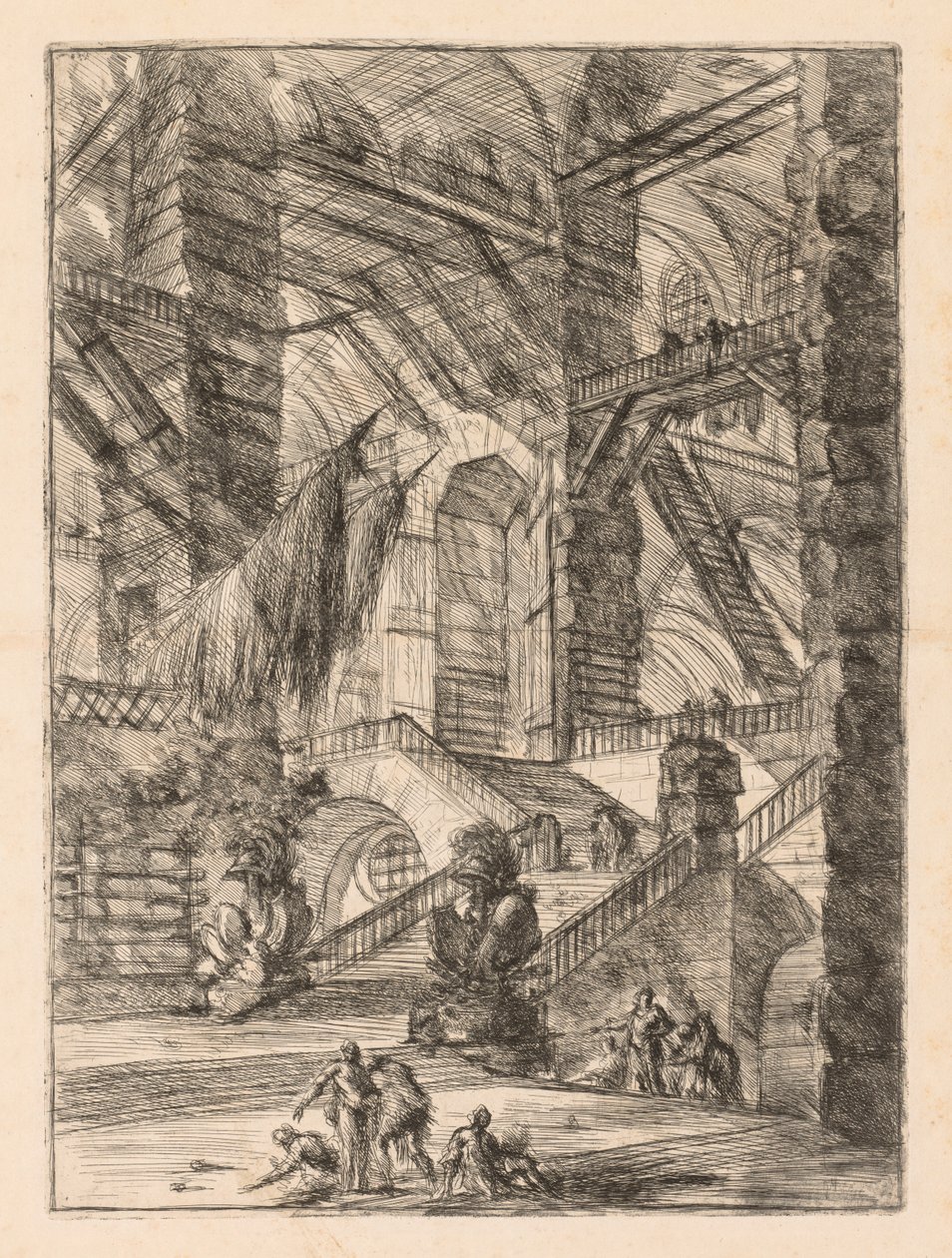 Vankilat: Laaja sisustus ja palkinnot, 1745-1750. tekijältä Giovanni Battista Piranesi