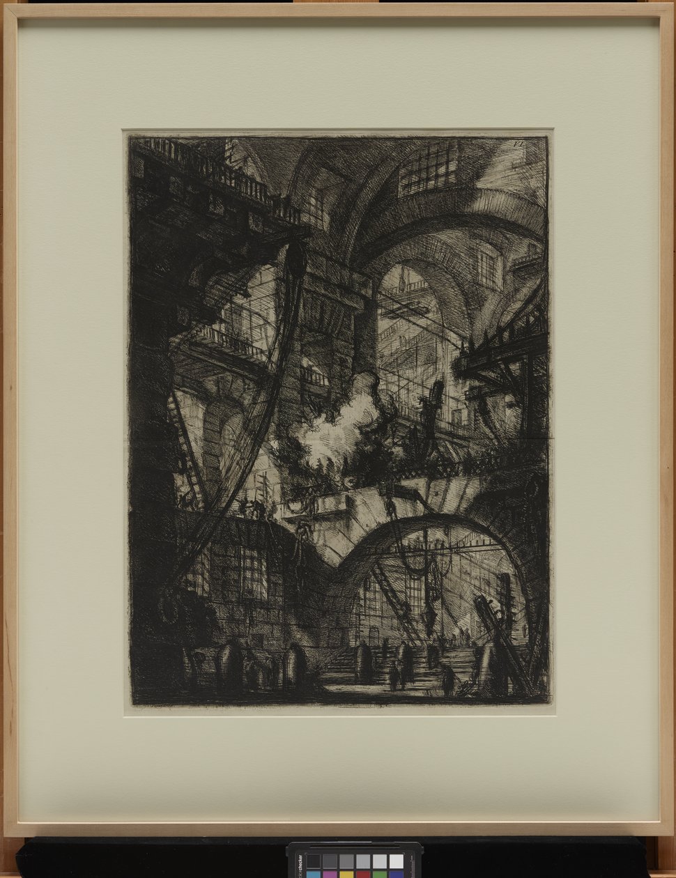 Tupakoiva tuli, n. 1761 (etsaus) tekijältä Giovanni Battista Piranesi