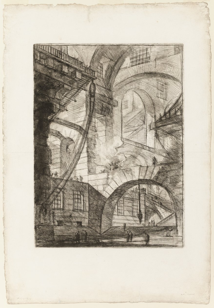 Smoking Fire, levy 6 Imaginary Prisonsista tekijältä Giovanni Battista Piranesi