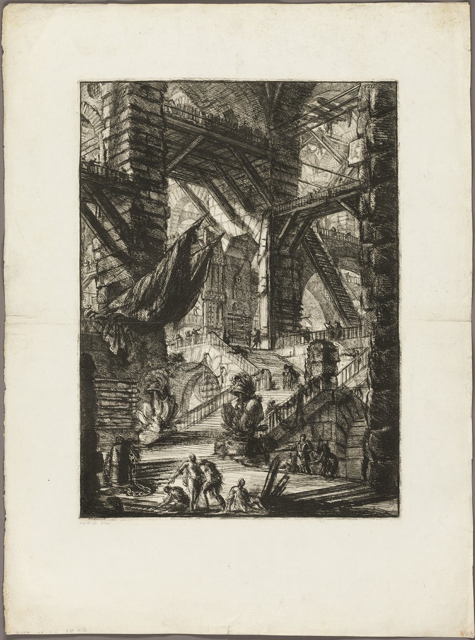 Portaikko palkintoineen, levy 8 Imaginary Prisonsista tekijältä Giovanni Battista Piranesi