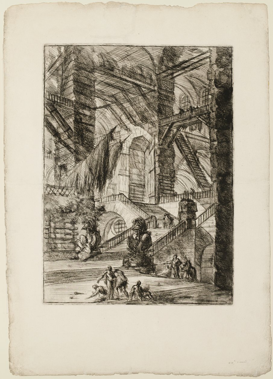 Portaikko palkintoineen, levy 8 Imaginary Prisonsista tekijältä Giovanni Battista Piranesi