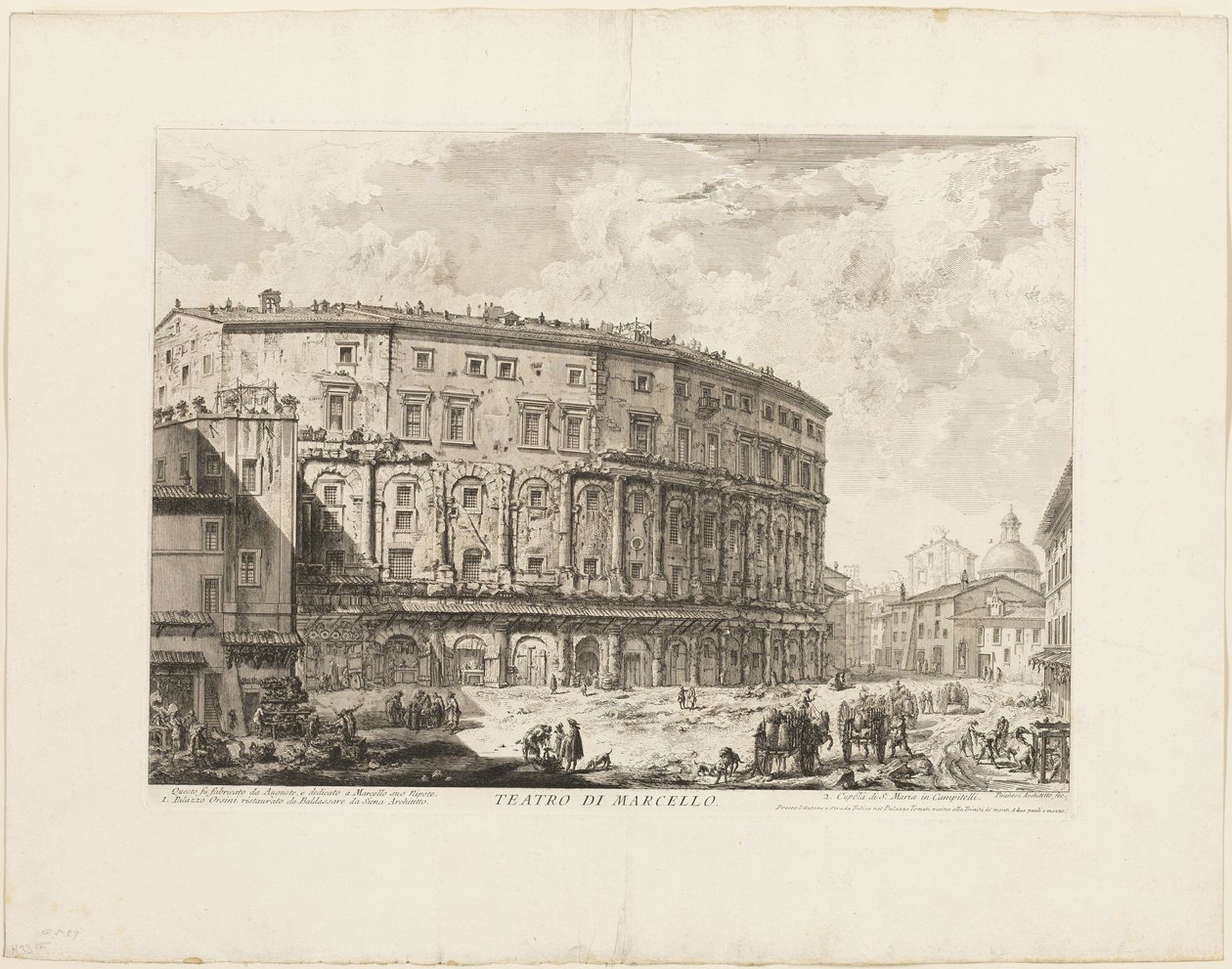 Marcellus-teatteri, Rooman näkymät tekijältä Giovanni Battista Piranesi