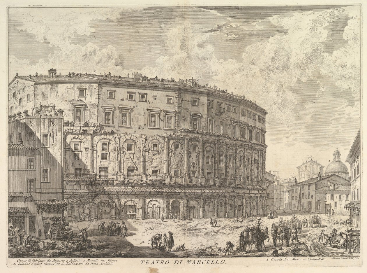 Theatre of Marcellus Theatre of Marcellus, n. 1757. tekijältä Giovanni Battista Piranesi