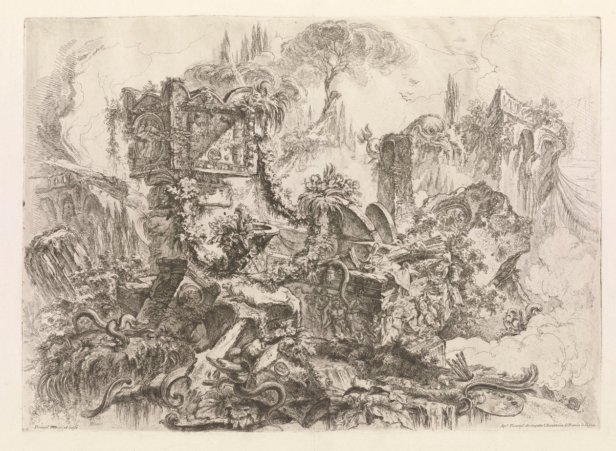 Neron hauta, Grotteschista (groteskit) tekijältä Giovanni Battista Piranesi