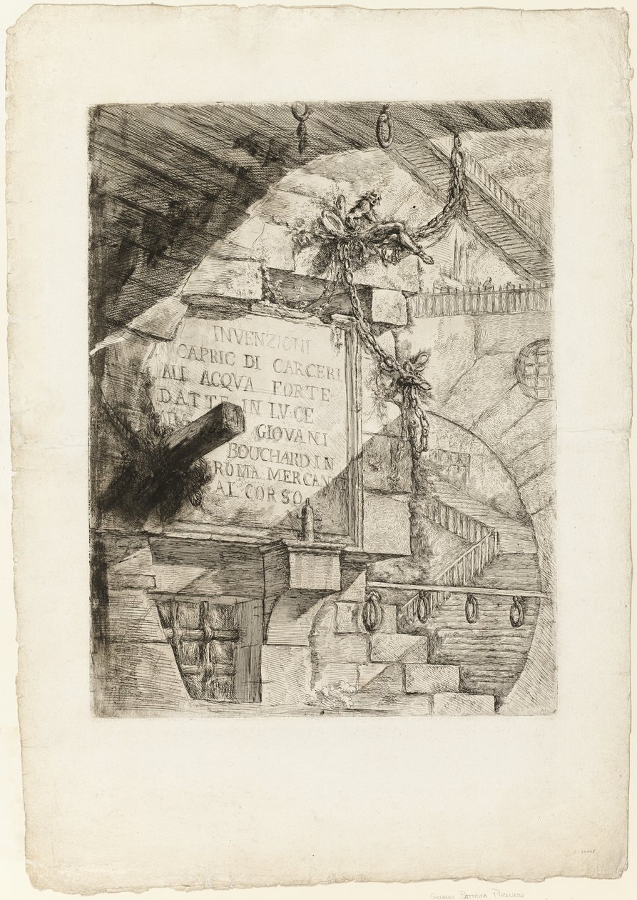 Otsikkosivu kuvitteellisista vankiloista tekijältä Giovanni Battista Piranesi