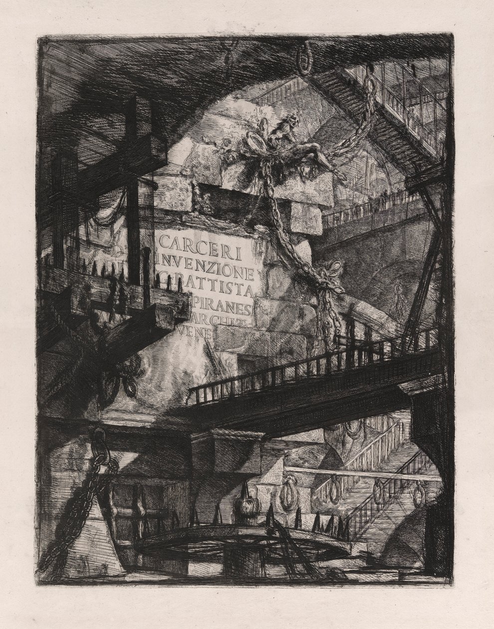 Nimikilpi, levy 1, Carceri d tekijältä Giovanni Battista Piranesi