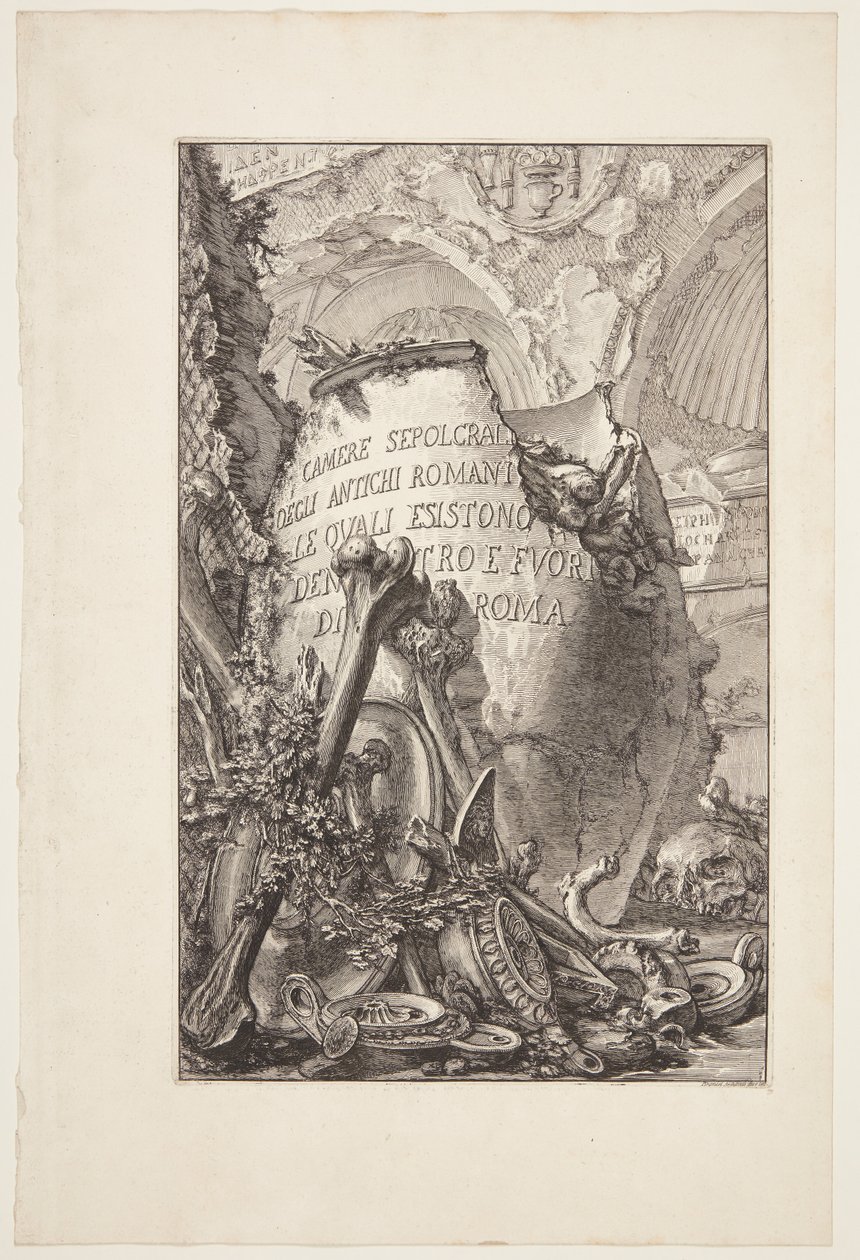 Vanhojen roomalaisten hautakammiot Roomassa ja kaupungin ulkopuolella tekijältä Giovanni Battista Piranesi