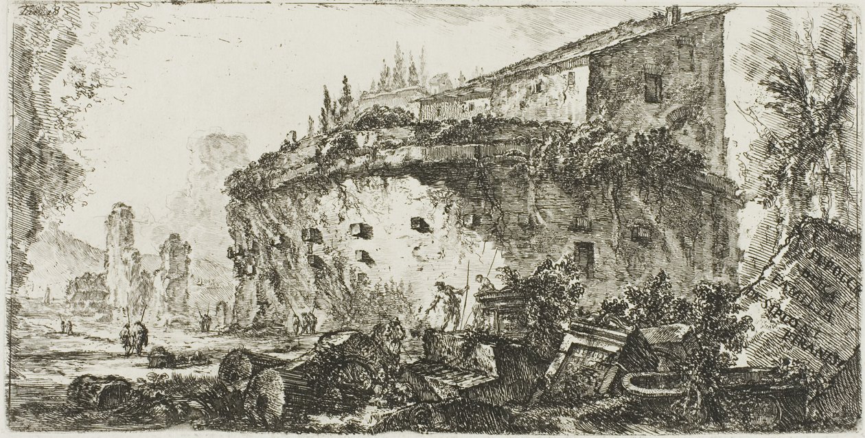 Scipioiden hauta, levy 18 Joiltain Riemukaarien ja muiden kaarien näkymiltä tekijältä Giovanni Battista Piranesi