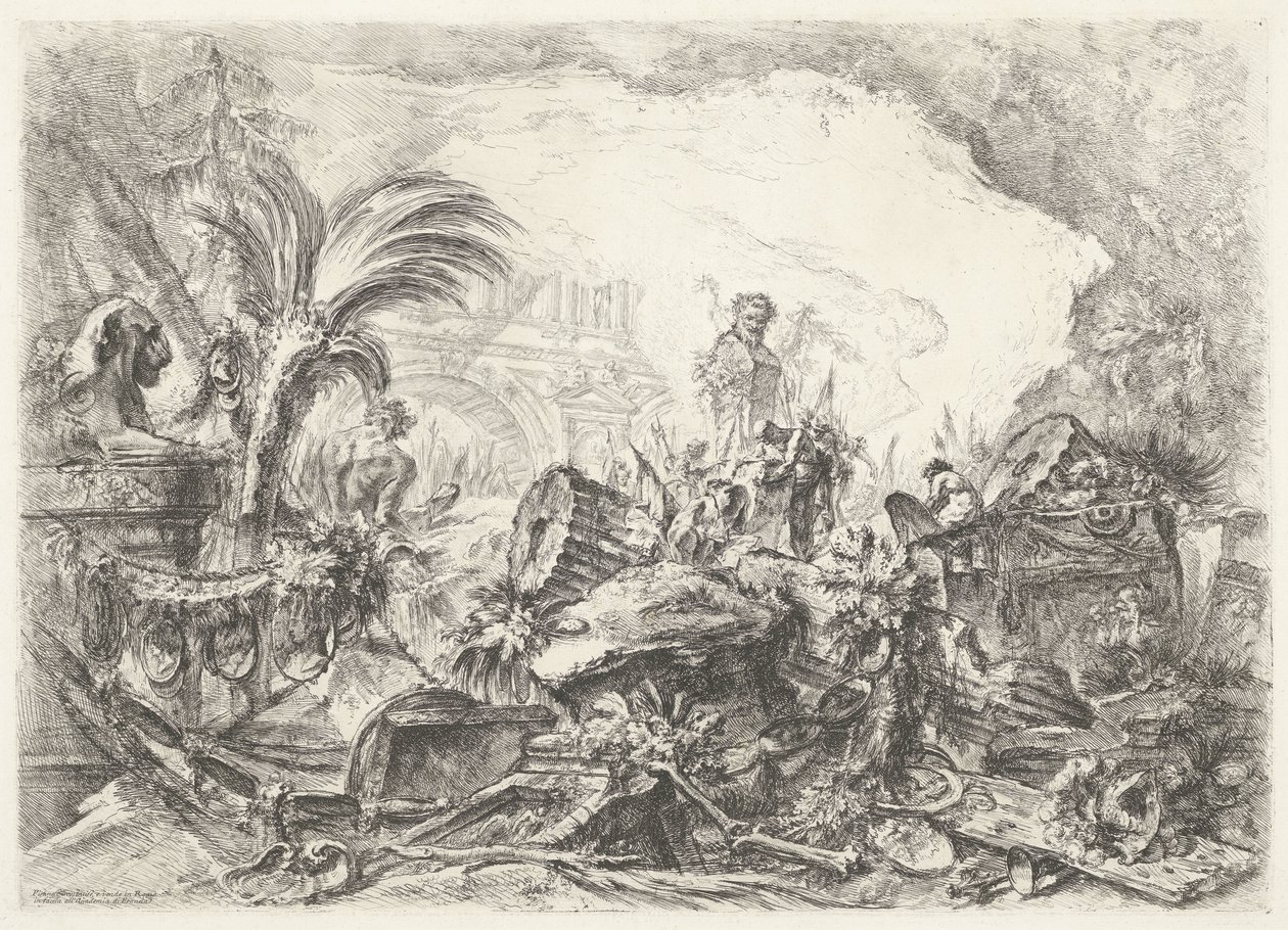 Triomfboog Koristeellinen oikku (entinen sarjan nimi) Groteskit (sarjan nimi) tekijältä Giovanni Battista Piranesi