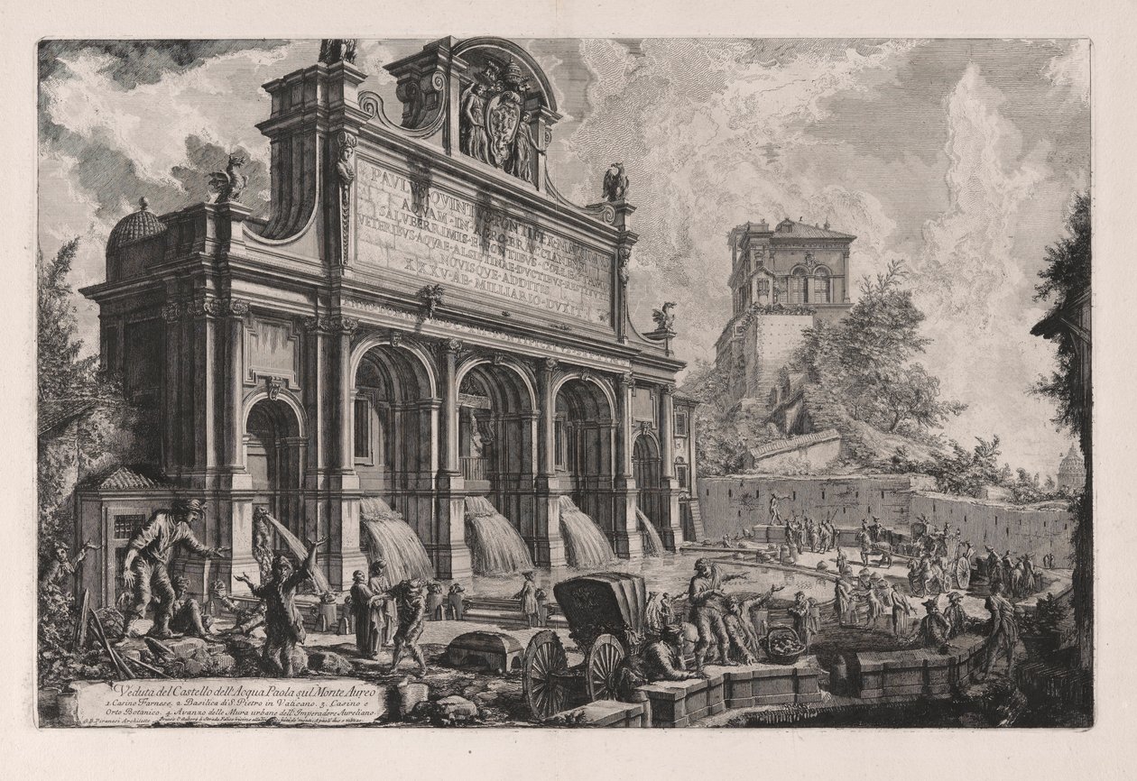 Näkymä linnalle tekijältä Giovanni Battista Piranesi