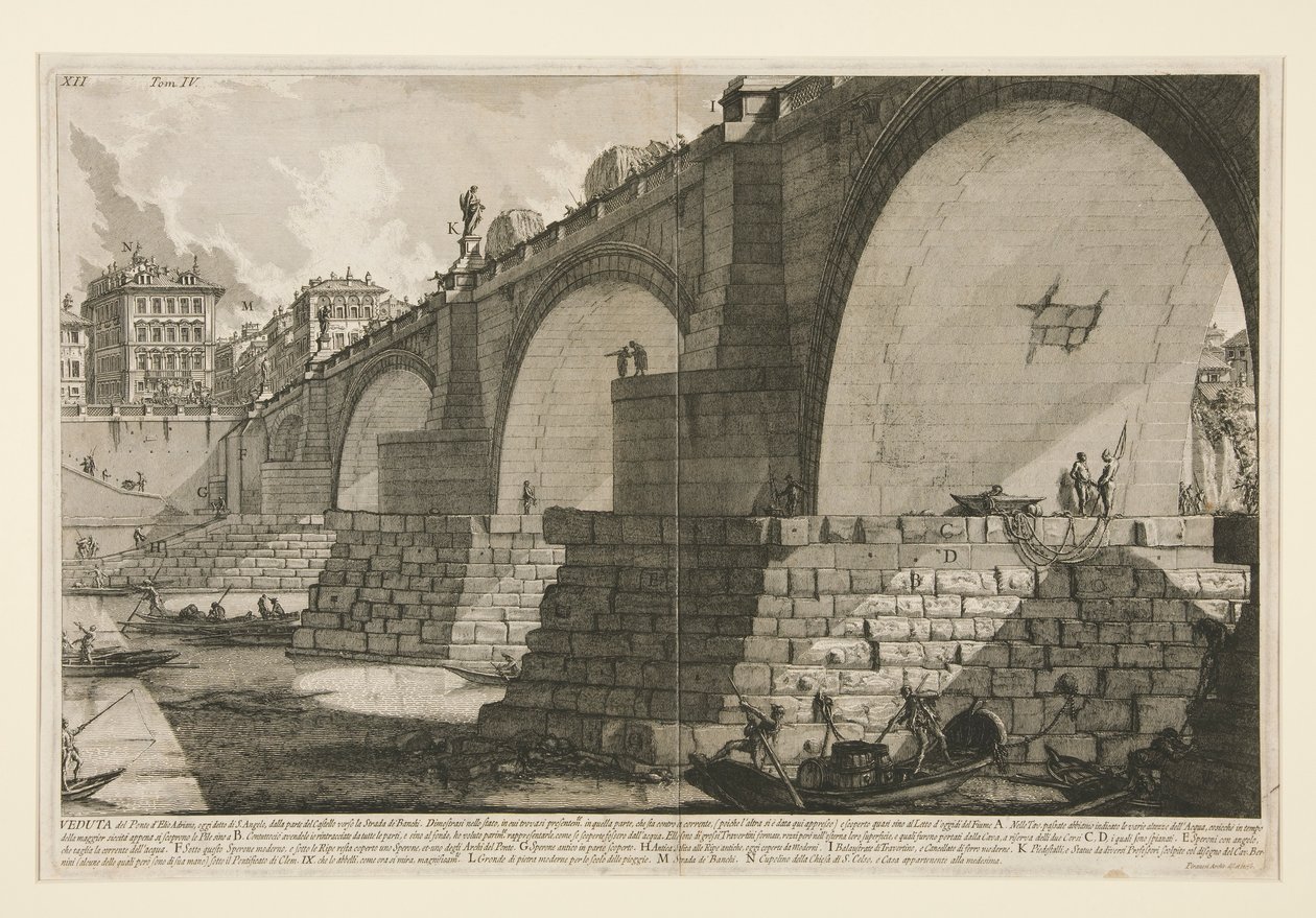 Näkymä sillalle d tekijältä Giovanni Battista Piranesi
