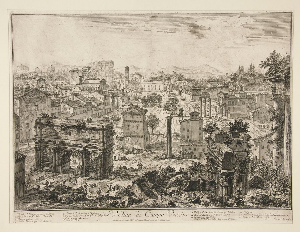 Näkymä Campo Vaccinolle (näkymä Campo Vaccinolle), Rooman näkymistä tekijältä Giovanni Battista Piranesi