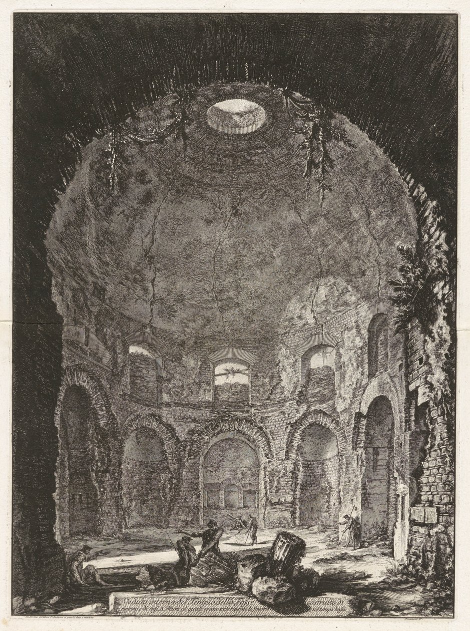 Sisäkuva yskän temppelistä tekijältä Giovanni Battista Piranesi
