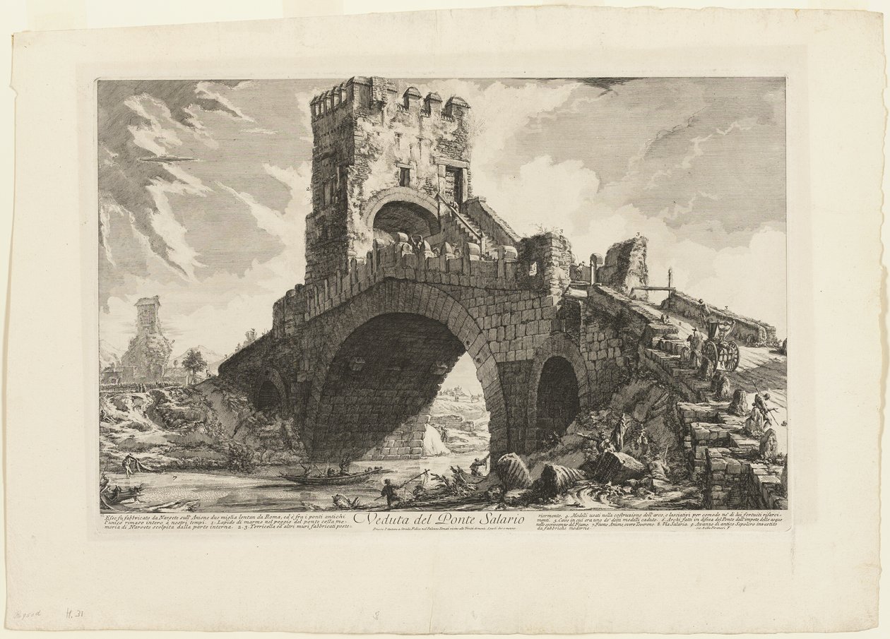 Näkymä Ponte Salariolle, Näkymät Roomaan tekijältä Giovanni Battista Piranesi