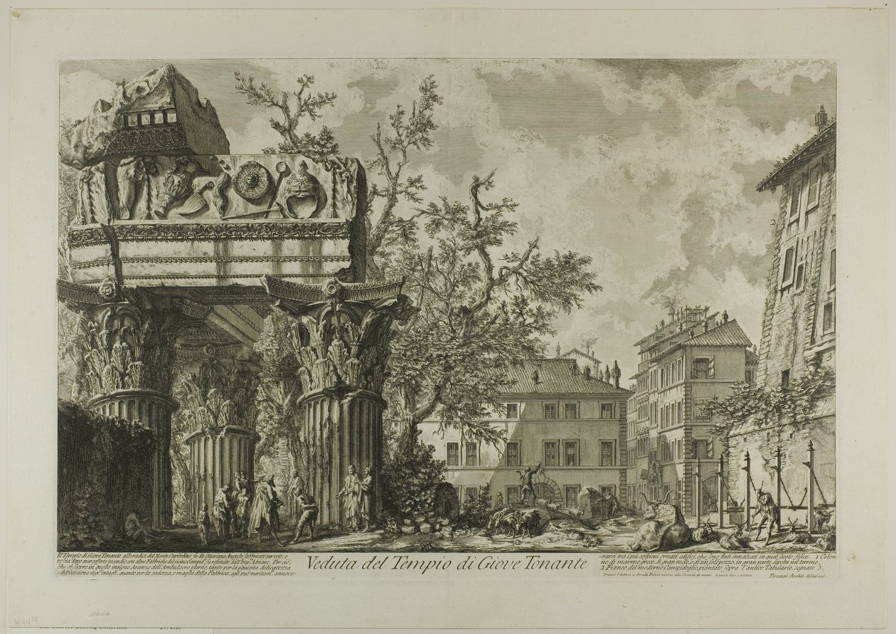 Näkymä Jupiter Tonansin temppelille [Jupiter the Thunderer] Rooman näkymistä tekijältä Giovanni Battista Piranesi