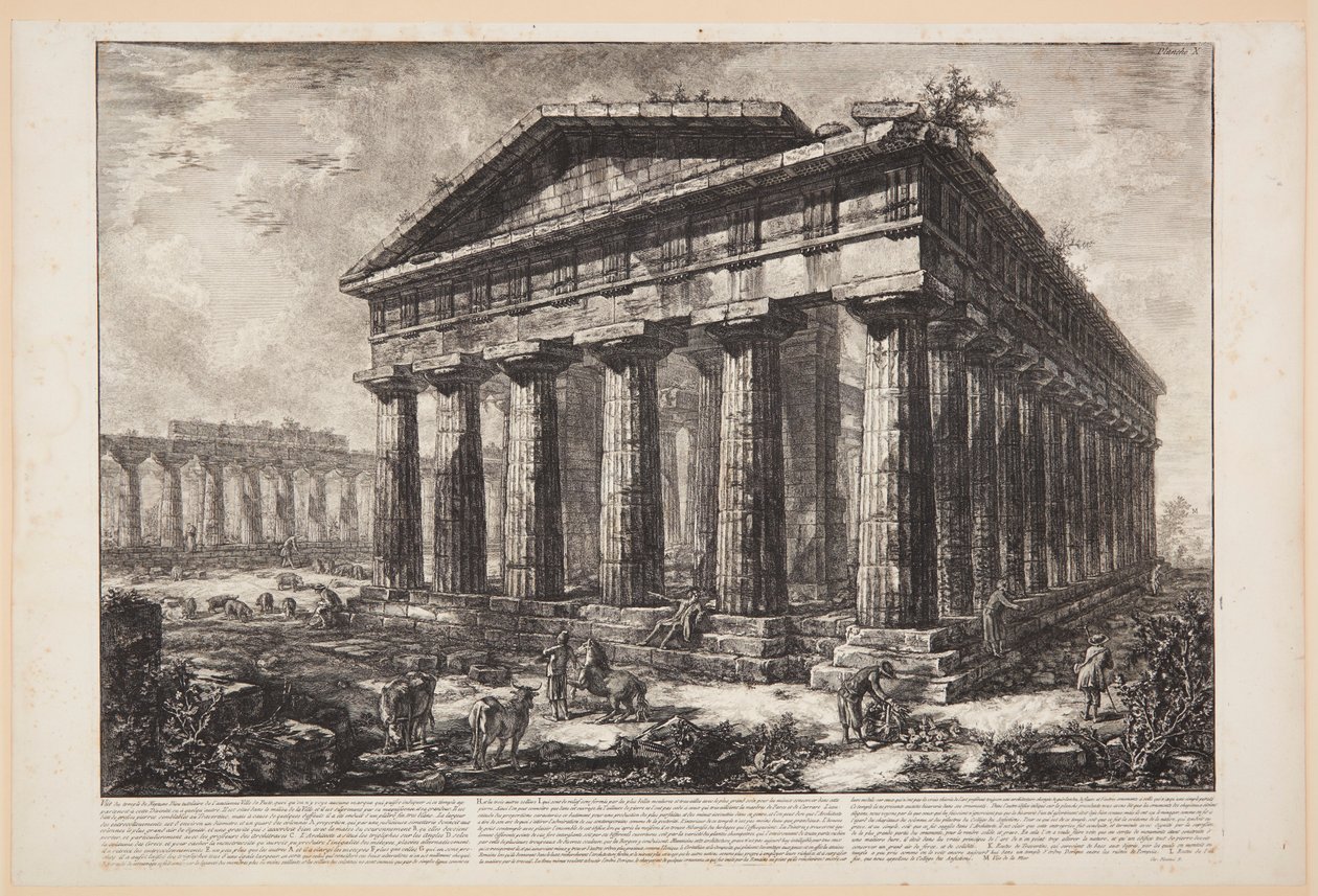 Näkymä Neptunuksen temppelistä [...] tekijältä Giovanni Battista Piranesi