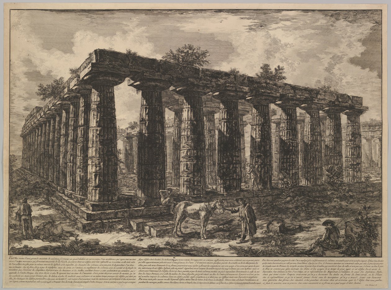 Näkymä suuresta pylväskotelosta..., Différentes vues de ..., ca. 1748. tekijältä Giovanni Battista Piranesi