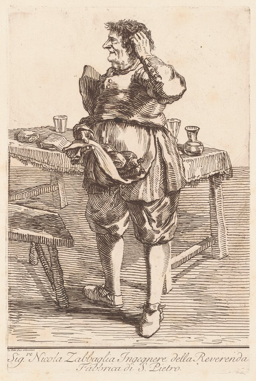 herra Nicola Zabbaglia tekijältä Giovanni Battista Piranesi, after Pier Leone Ghezzi