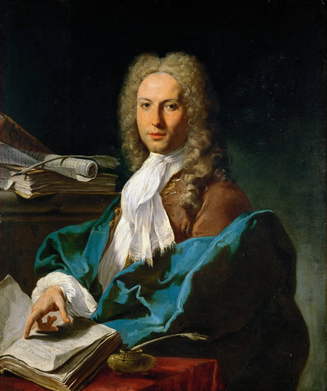 Rokokoo: Muotokuva matemaatikko Pittonista, Giovan Battista (1687-1767), n. 1740. Öljy kankaalle, 93x81. Taidehistoriallinen museo, Vienne tekijältä Giovanni Battista Pittoni