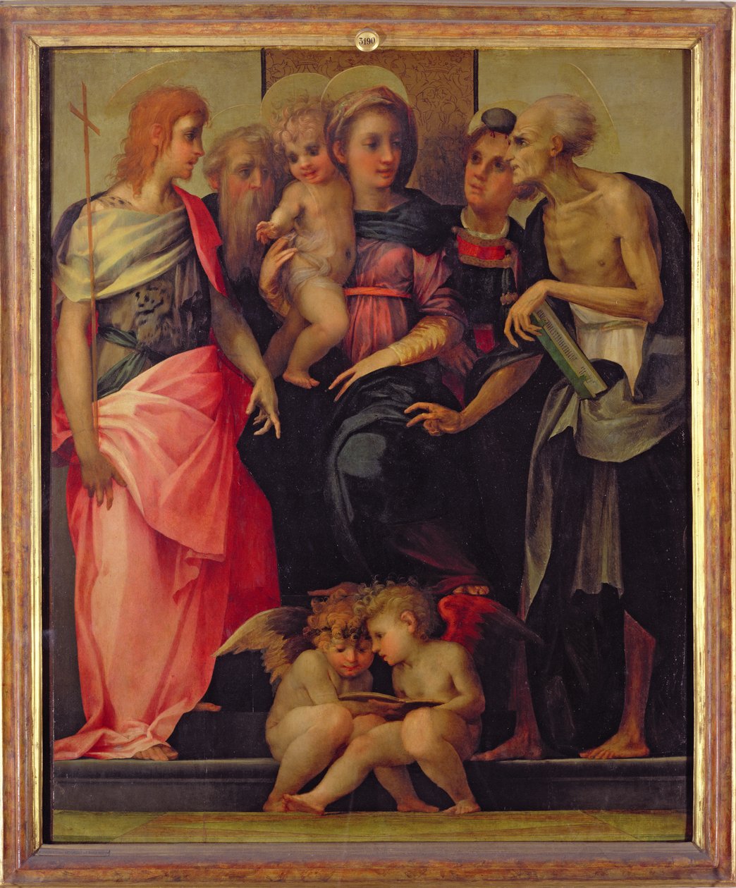 Madonna ja lapsi pyhien kanssa, n. 1518 (katso lisätietoja numerosta 75783) tekijältä Giovanni Battista Rosso Fiorentino