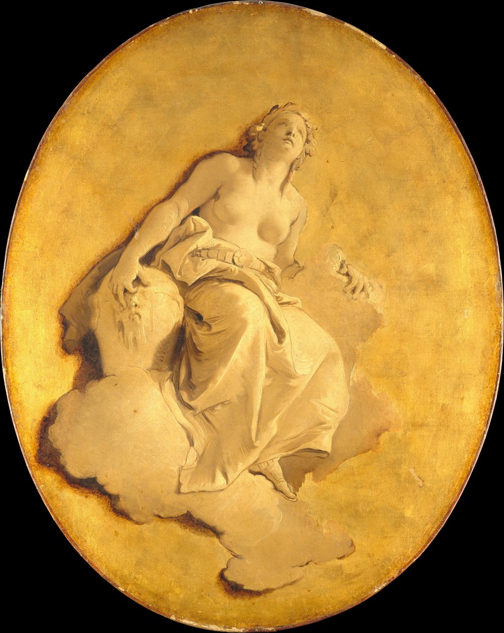 Naispuolinen allegorinen hahmo tekijältä Giovanni Battista Tiepolo