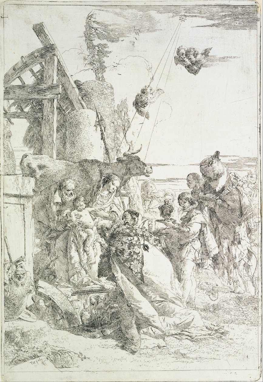 Maagien palvominen tekijältä Giovanni Battista Tiepolo