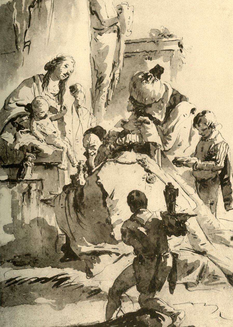 Adoration of the Magi, c1745, 1928 tekijältä Giovanni Battista Tiepolo