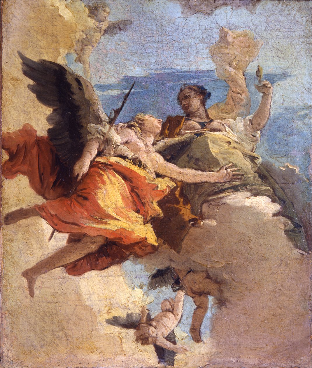 Allegoria hyveestä ja aatelisuudesta tekijältä Giovanni Battista Tiepolo