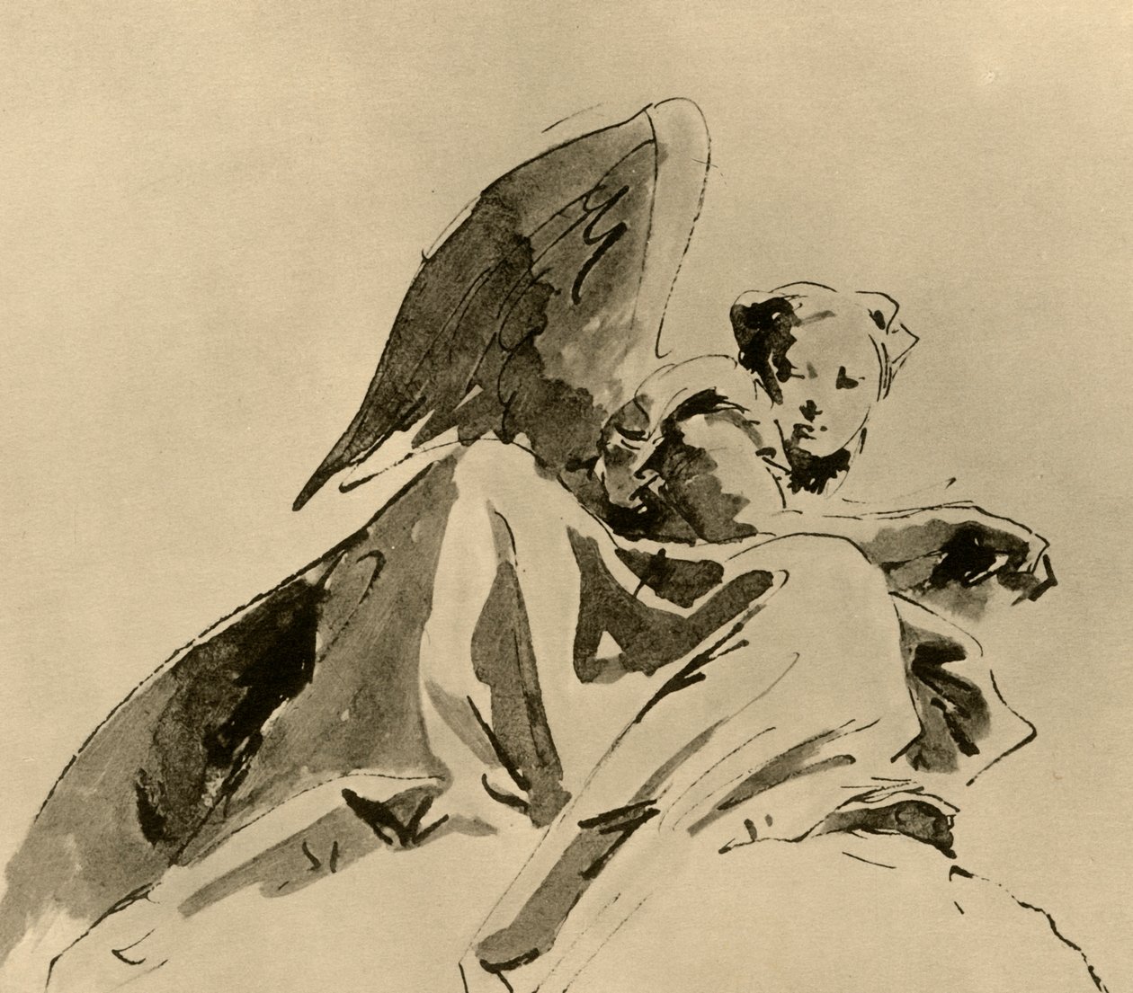 Enkeli, c1753-1762, 1928 tekijältä Giovanni Battista Tiepolo