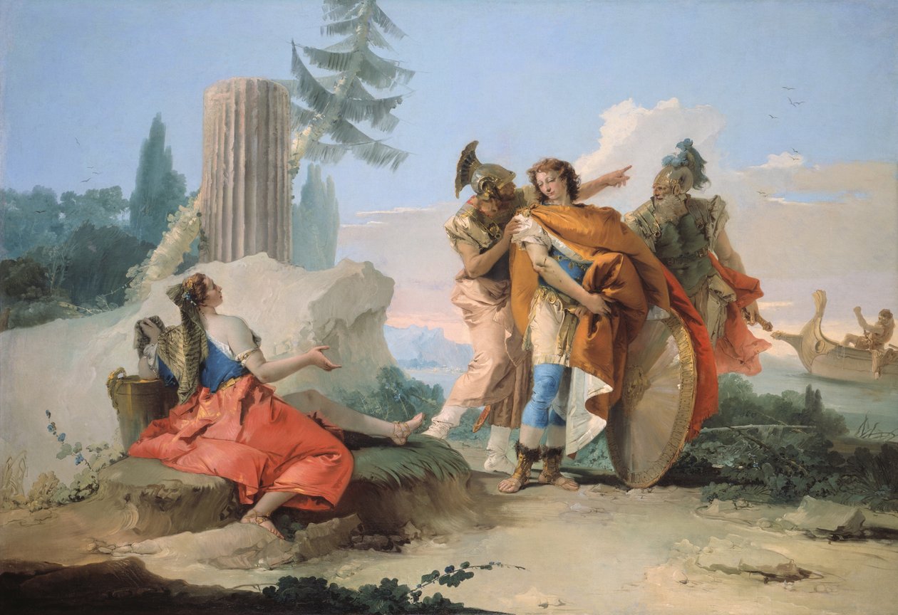 Armida hylkäämässä Rinaldo tekijältä Giovanni Battista Tiepolo