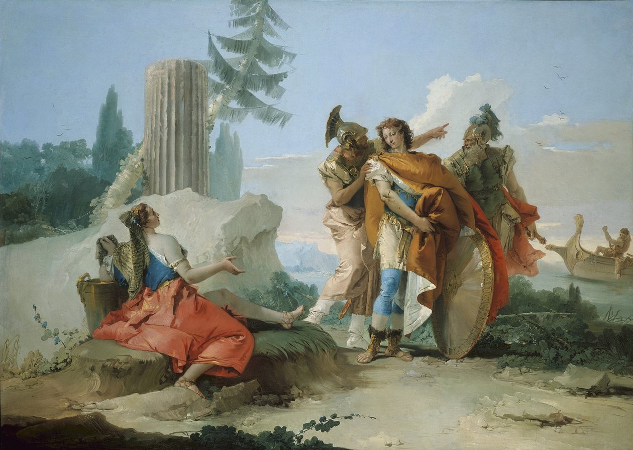 Rinaldon hylkäämä Armida, 1742-45 tekijältä Giovanni Battista Tiepolo