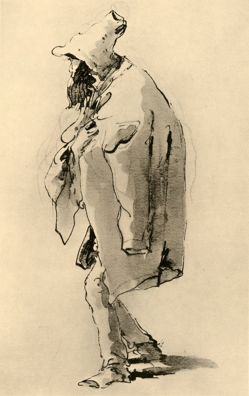 Parrakas mies, 1700-luvun puoliväli, 1928 tekijältä Giovanni Battista Tiepolo