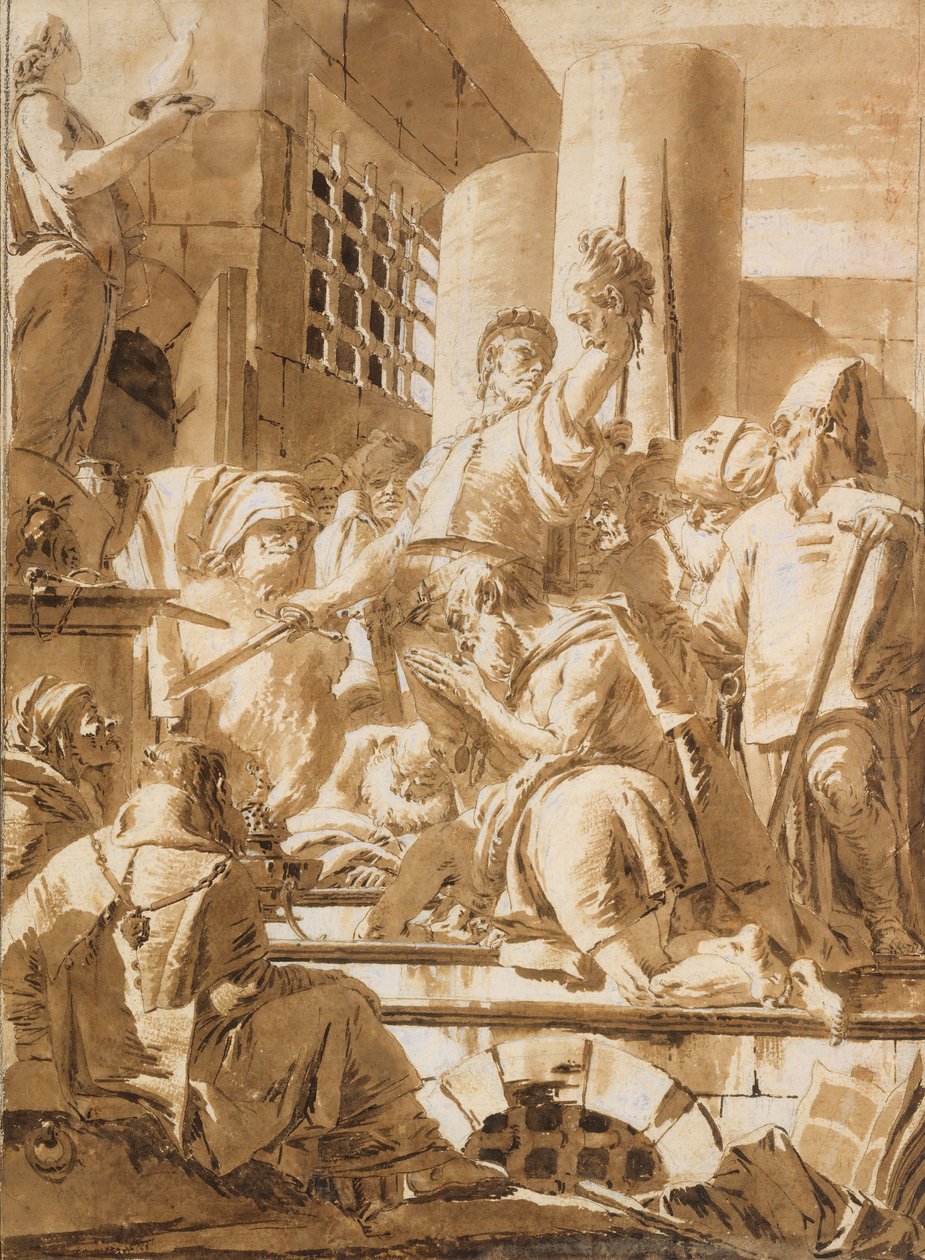 Kahden miespyhien mestaus, 1696-1770. tekijältä Giovanni Battista Tiepolo