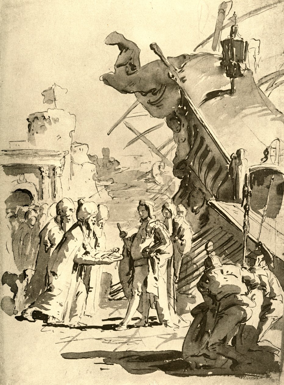 Kaupungin antautuminen, 1700-luvun puoliväli, 1928 tekijältä Giovanni Battista Tiepolo