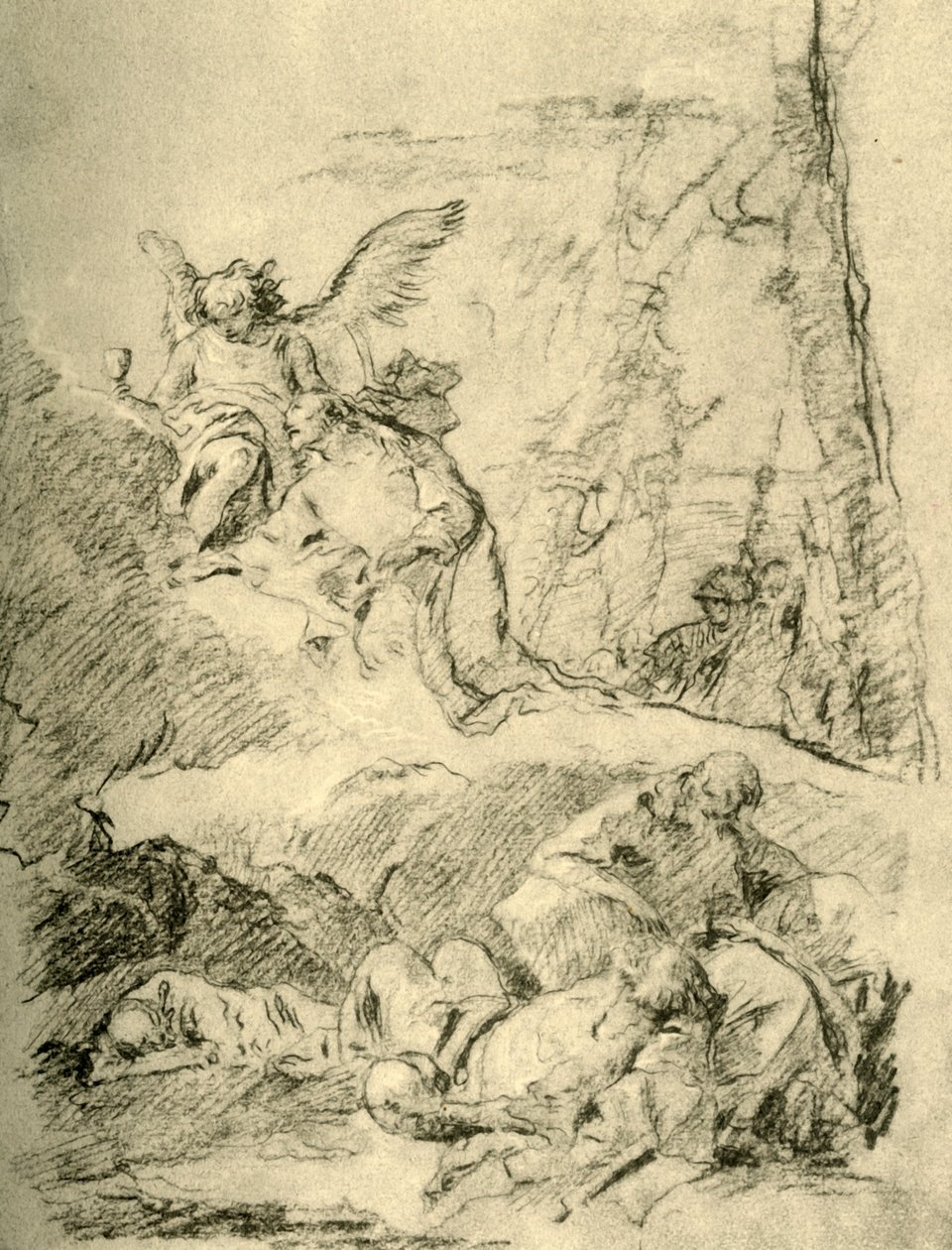 Kristus Öljymäellä, 1700-luvun puoliväli, 1928 tekijältä Giovanni Battista Tiepolo