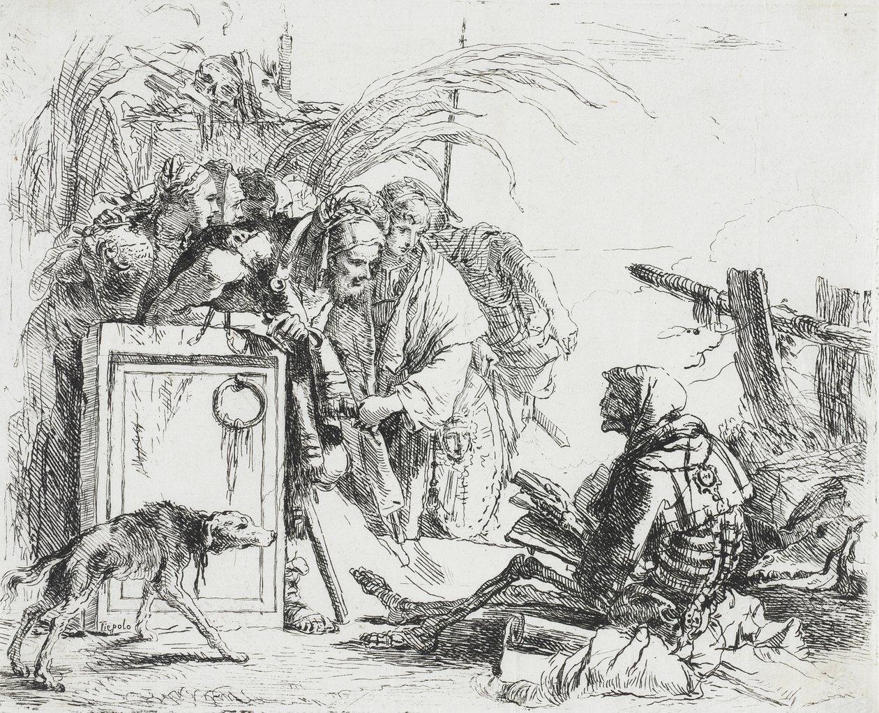 Kuolema pitää vastaanottoa tekijältä Giovanni Battista Tiepolo