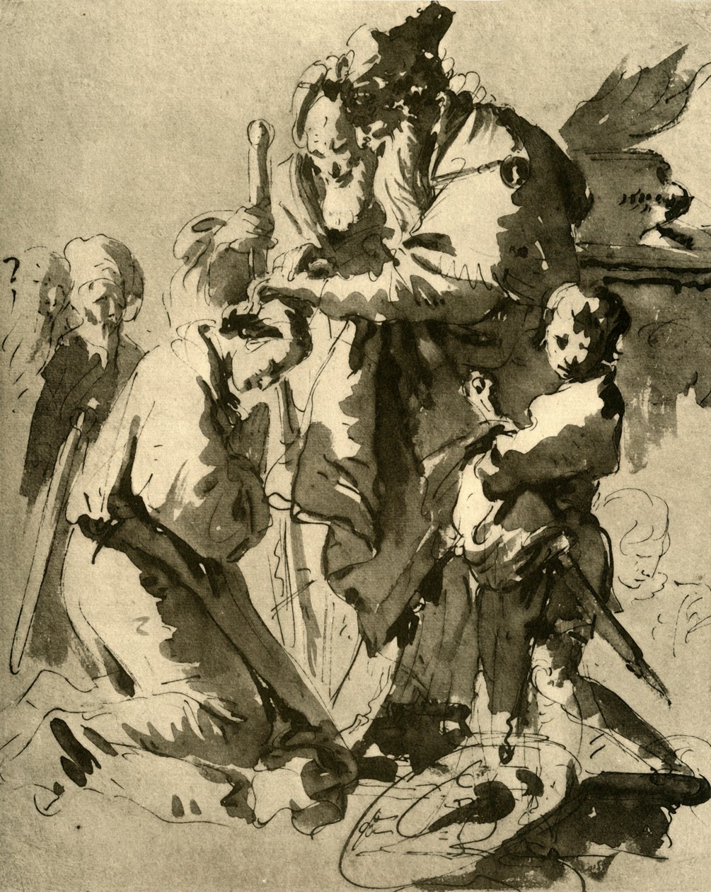 Nuoren sotilaan vihkimys, 1735-1740, 1928 tekijältä Giovanni Battista Tiepolo