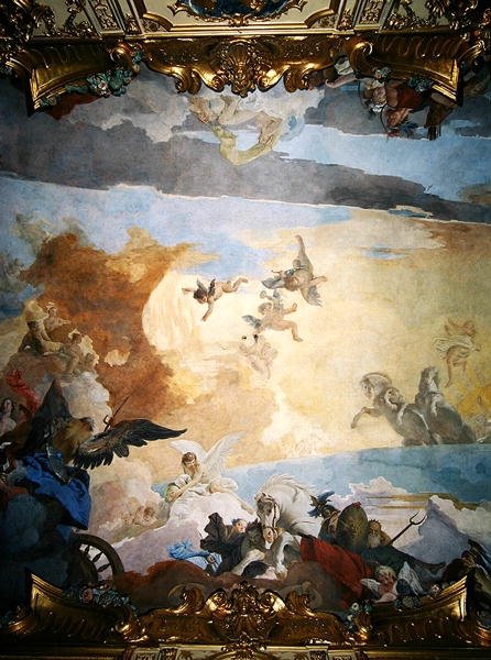 Yksityiskohta Auringon kurssista, 1740 tekijältä Giovanni Battista Tiepolo
