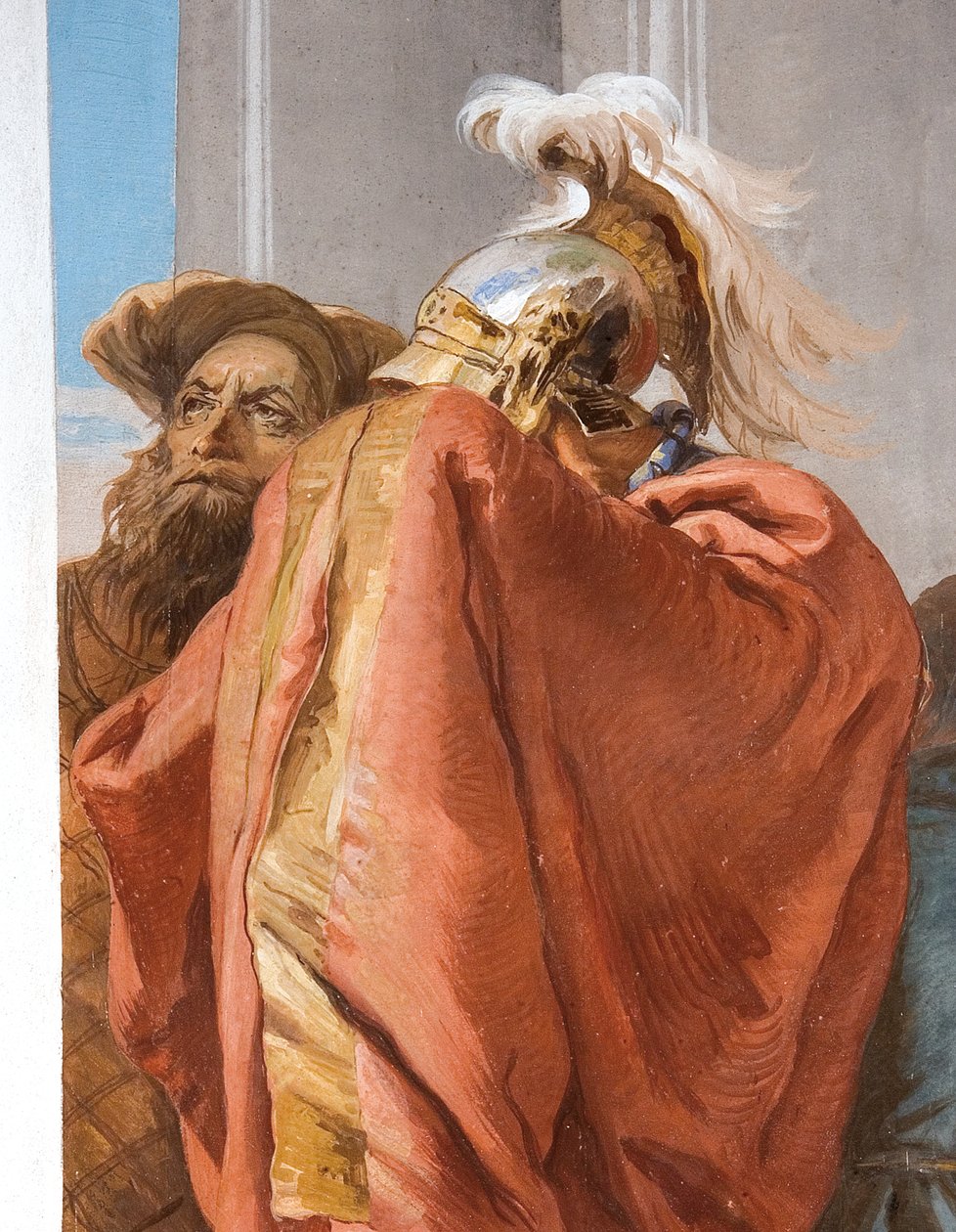 Yksityiskohta Agamemnonista, Iphigenian uhrista, Palazzinan sisääntuloaulassa, 1757 tekijältä Giovanni Battista Tiepolo