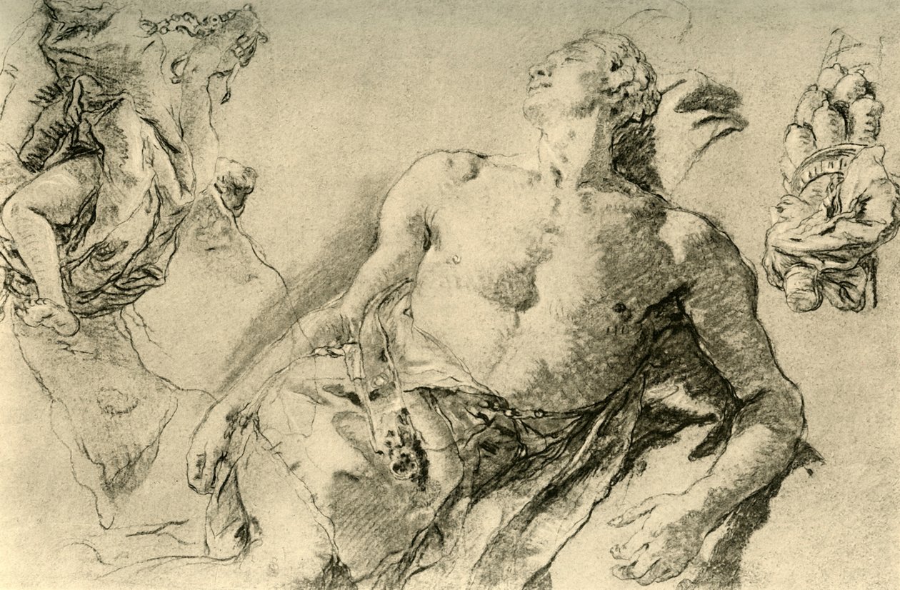 Yksityiskohtainen tutkimus hyasintista Bückeburgissa., c1752, 1928 tekijältä Giovanni Battista Tiepolo