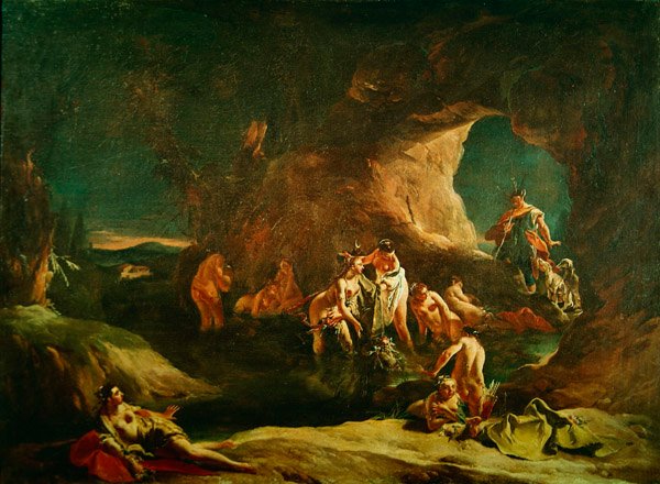 Diana ja Acteon, n. 1720-21 tekijältä Giovanni Battista Tiepolo