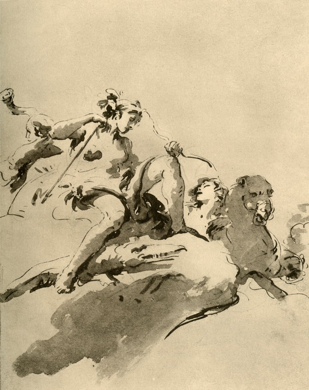 Diana, 1700-luvun puoliväli, 1928 tekijältä Giovanni Battista Tiepolo